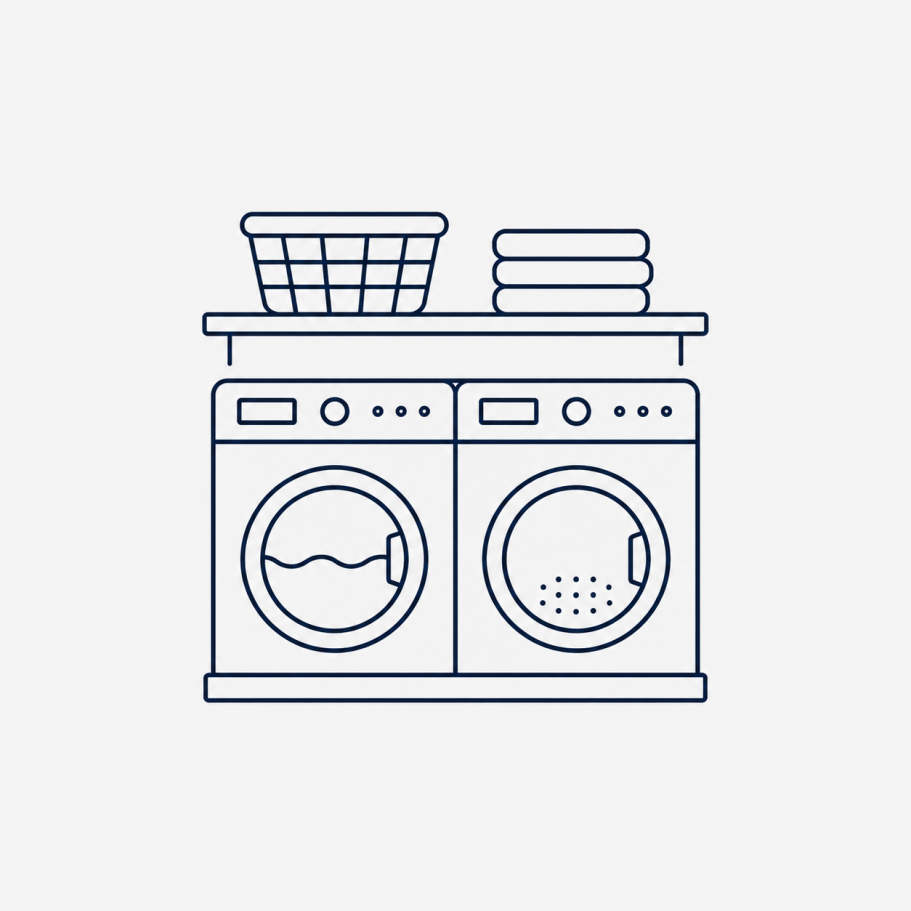 Buanderie avec lave-linge et sèche-linge